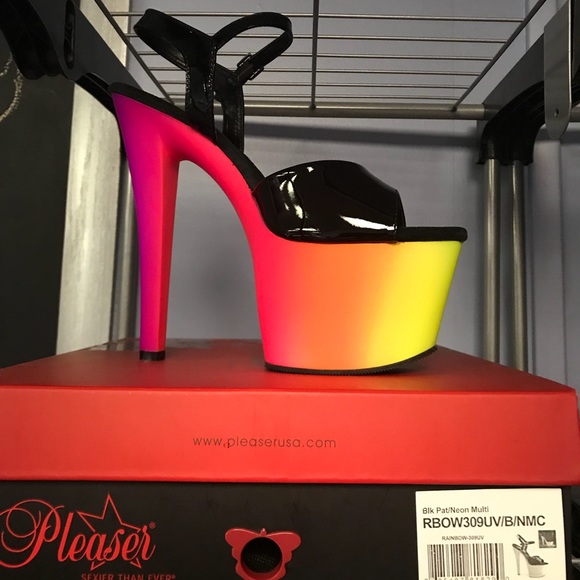 pleaser rainbow shoes